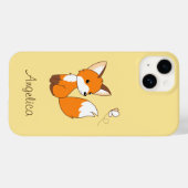 Cute Little Fox Watching Butterfly Case-Mate iPhone Case (Achterkant (horizontaal))