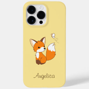Cute Little Fox Watching Butterfly Case-Mate iPhone 14 Pro Max Hoesje