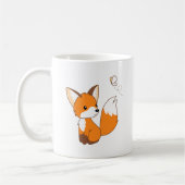 Cute Little Fox Watching Butterfly Coffee Mok (Links)