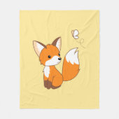 Cute Little Fox Watching Butterfly Fleece Deken (Voorkant)
