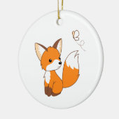 Cute Little Fox Watching Butterfly Keramisch Ornament (Links)