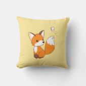 Cute Little Fox Watching Butterfly Kussen (Voorkant)