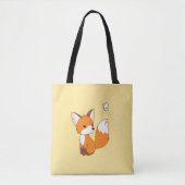 Cute Little Fox Watching Butterfly Tote Bag (Voorkant)