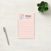 Cute Little French Bulldog | Peach | Gepersonalise Post-it® Notes (Kantoor)