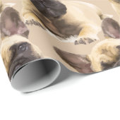 Cute Little French Bulldog Pet Animal Pattern Cadeaupapier (Rol Hoek)