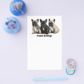 Cute little French Bulldogs Label Flyer (Enkel)