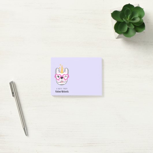 Cute Little Frenchie Personalized | PAARS Post-it® Notes (Kantoor)