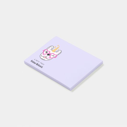 Cute Little Frenchie Personalized | PAARS Post-it® Notes (Schuin)
