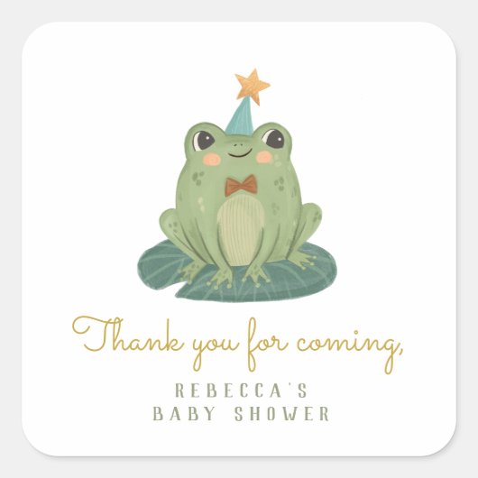 Cute Little Frog Birthday Gift Labels (Voorkant)
