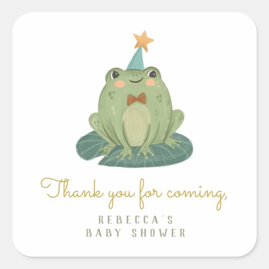 Cute Little Frog Birthday Gift Labels (Voorkant)