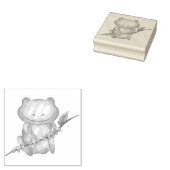 Cute Little Froggy | Kunststempel hout Rubberstempel (Gestempeld)