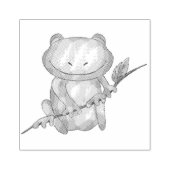 Cute Little Froggy | Kunststempel hout Rubberstempel (Afrduk)