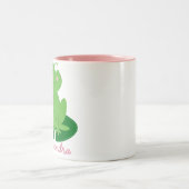 Cute Little Froggy Personalized Mug Tweekleurige Koffiemok (Center)