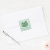 Cute Little Frothday Vierkante Sticker (Envelop)