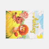 Cute Little Furry Animals on a Fleece Baby Blanket Deken (Voorkant (Horizontaal))