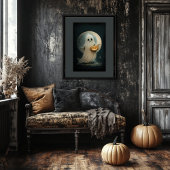 Cute Little Ghost Art -  Halloween Poster
