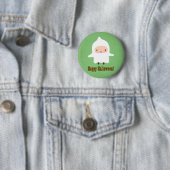 Cute Little Ghost Boy Costume Halloween Button (In situ)
