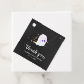 Cute Little Ghost Halloween Baby shower Bedankt Bedankjes Labels (In situ)