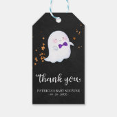 Cute Little Ghost Halloween Baby shower Bedankt Cadeaulabel (Voorkant)