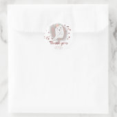 Cute Little Ghost Halloween Baby shower Bedankt Ronde Sticker (Tas)