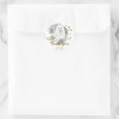 Cute Little Ghost Halloween Baby shower Bedankt Ronde Sticker (Tas)