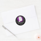 Cute Little Ghost Halloween Baby shower Bedankt Ronde Sticker (Envelop)
