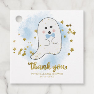 Cute Little Ghost Halloween Baby shower Dank Favo Bedankjes Labels
