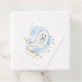 Cute Little Ghost Halloween Baby shower Dank Favo Bedankjes Labels (In situ)