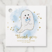 Cute Little Ghost Halloween Baby shower Dank Favo Bedankjes Labels (Voorkant)