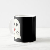 Cute Little Ghost Red Wine Gl Halloween  Koffiemok (Voorkant links)