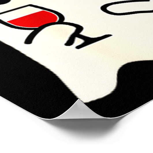 Cute Little Ghost Red Wine Gl Halloween  Poster (Hoek)