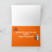 Cute Little Ghost Trick or treat Kinder Halloween Kaart (Binnen)