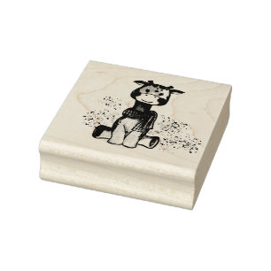 Cute Little Giraffe Baby Girl Shower Rubberstempel