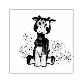 Cute Little Giraffe Baby Girl Shower Rubberstempel (Afrduk)