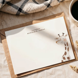 Cute Little Giraffe Kids Briefpapier Notitiekaartje