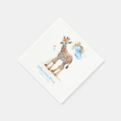 Cute Little Giraffe Modern Boho Blue Servet (Hoek)