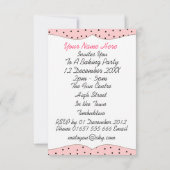 Cute Little Girl Baking Thmed Party Kaart (Achterkant)