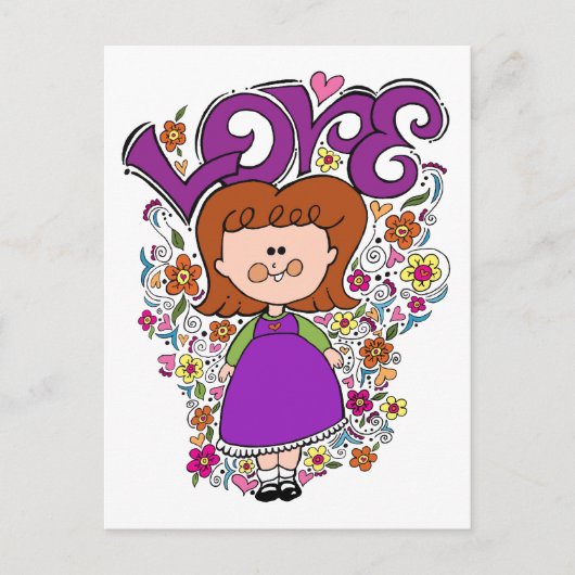 Cute Little Girl Briefkaart (Voorkant)