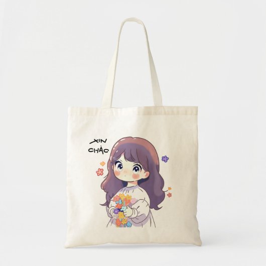 Cute Little Girl Canvas tas (Voorkant)