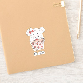 Cute Little Girl Hamster Trendy Sticker
