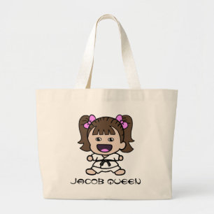 Cute Little Girl Karate Canvas tas