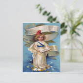 Cute Little Girl Lady Liberty Briefkaart (Staand voorkant)