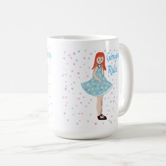 Cute Little Girl Mok "Ginger's Rule" (Voorkant rechts)