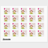 Cute Little Girl Monkey Bedankt Sticker (Vel)