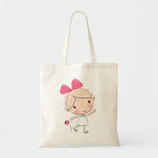 Cute Little Girl Tote Bag (Voorkant)
