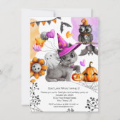 Cute Little Girl's Halloween Birthday Celebration Kaart (Voorkant)