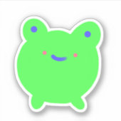 Cute Little Green Frog Sticker (Voorkant)