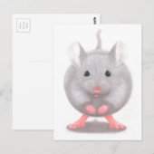 Cute Little Grey Mouse Briefkaart (Voorkant / Achterkant)