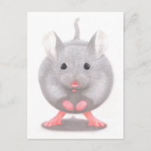 Cute Little Grey Mouse Briefkaart