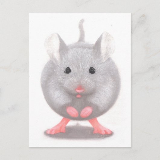 Cute Little Grey Mouse Briefkaart (Voorkant)